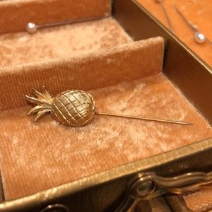 Vintage Gold Pineapple Stick Pin